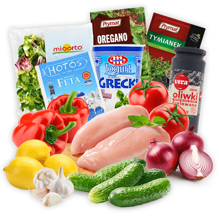 MULTIPAK Zestaw na salatke gyros z kurczakiem.