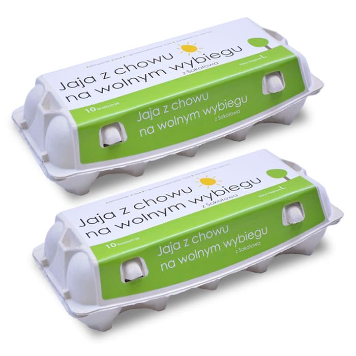 JAJA Z SOKOLOWA Jaja z chowu na wolnym wybiegu rozmiar L 10 szt. x2.