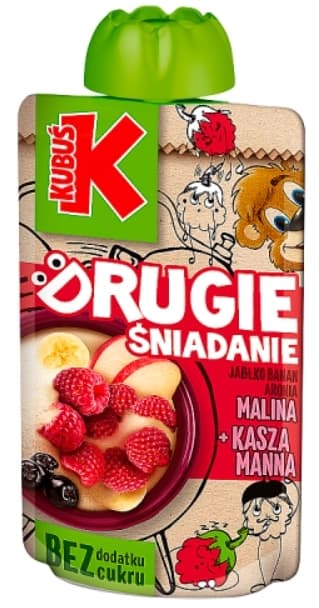 KUBUS DRUGIE SNIADANIE Mus jablko banan aronia malina + kasza manna. 23,90 zl/kg