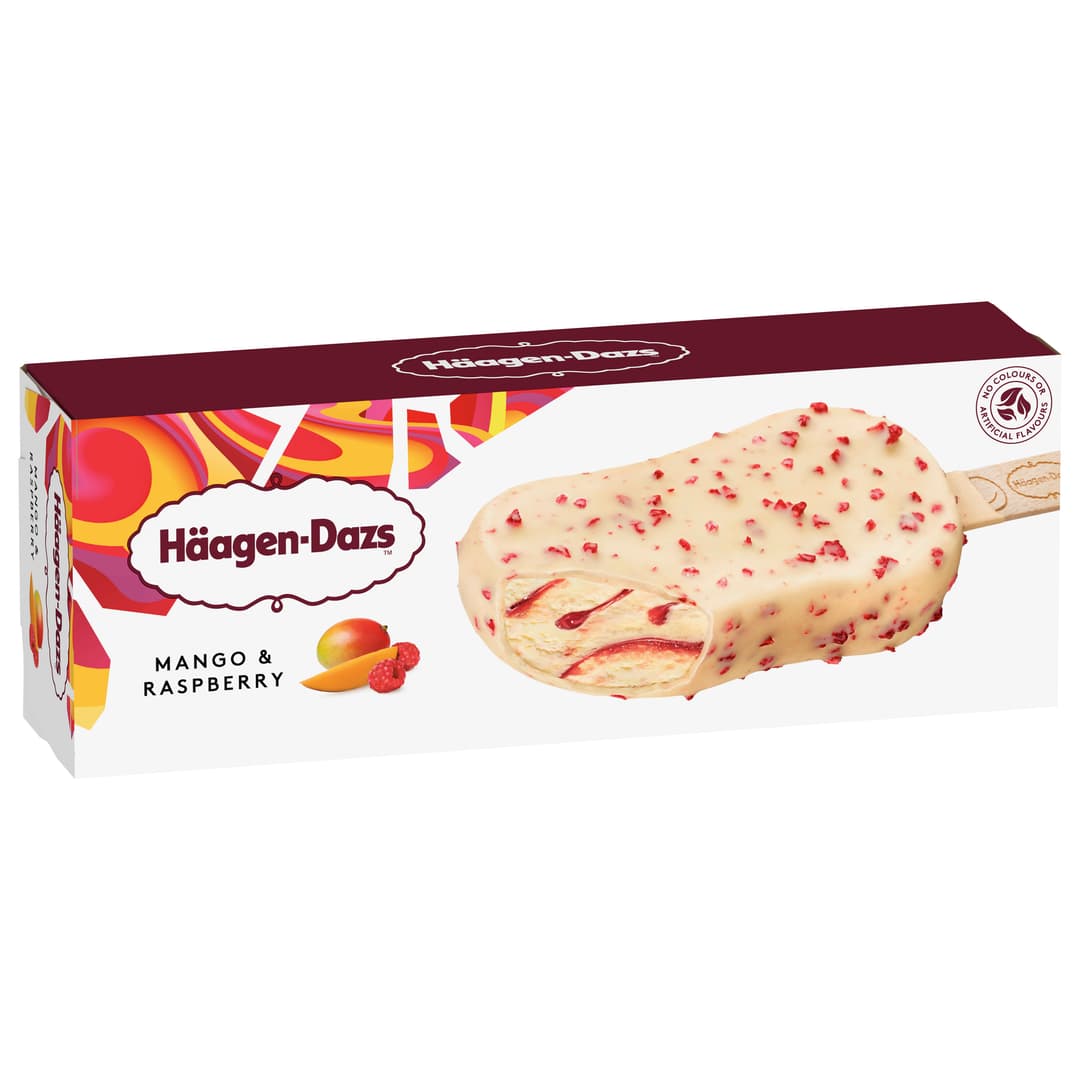 HAAGEN DAZS Lody na patyku o smaku mango - maliny. 62,38 zl/l