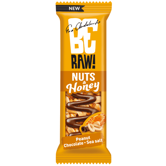 BE RAW! Baton Nuts&Honey Arachid Czekolada Sol morska. 133,00 zl/kg